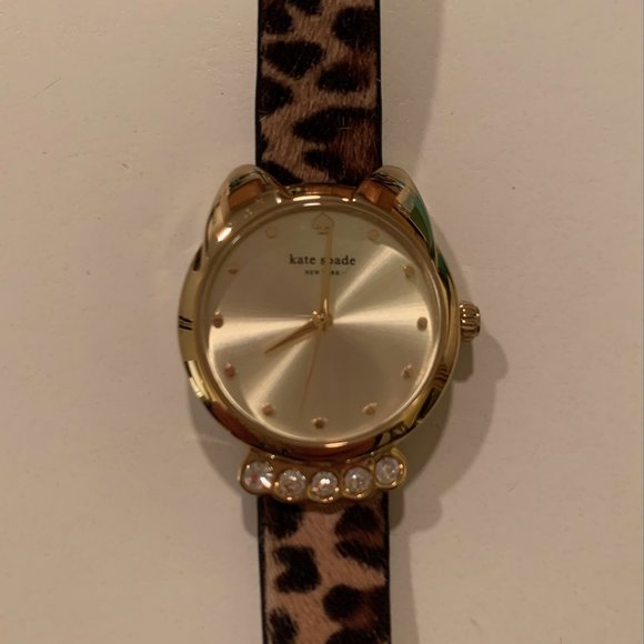 kate spade Accessories - Kate Spade Cat Mini Metro Leopard Band Watch